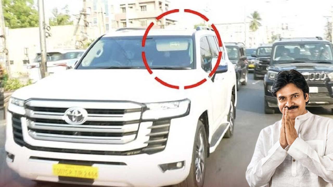 Pawan Kalyan in Toyota Land Cruiser