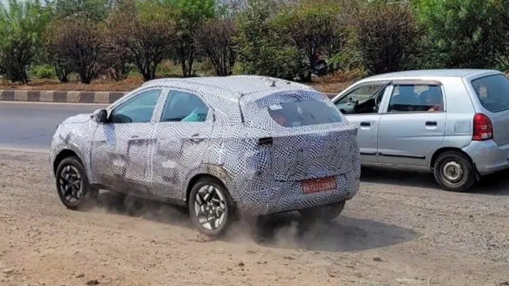 New Tata Nexon facelift rear three quarters