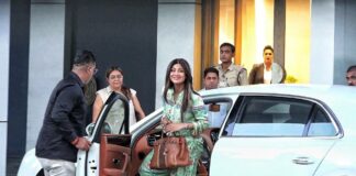 Shilpa Shetty Seen in Bentley Flying Spur