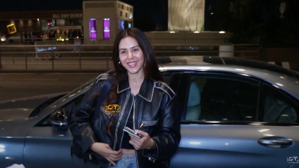 Sonam Bajwa with Mercedes benz C220d