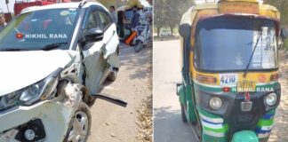Tata Nexon and Auto Rickshaw Accident