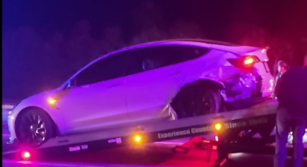 Teenager Hits Tesla Causing Huge Damage