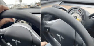 Tesla steering wheel comes off