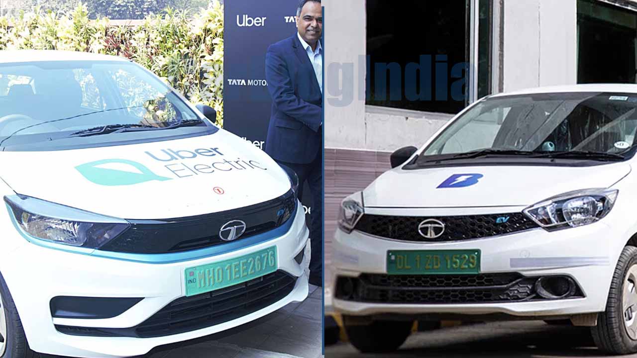 uber electric vs blusmart mobility tata tigor ev