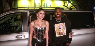 Urvashi Rautela with Mercedes V-Class