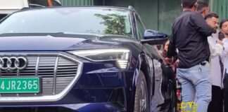 Virat Kohli with Audi e-tron