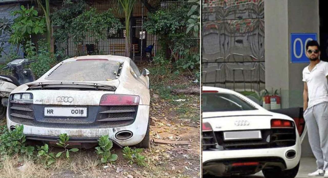 virat kohli audi r8 abandoned