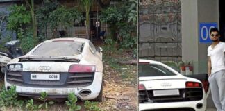 virat kohli audi r8 abandoned
