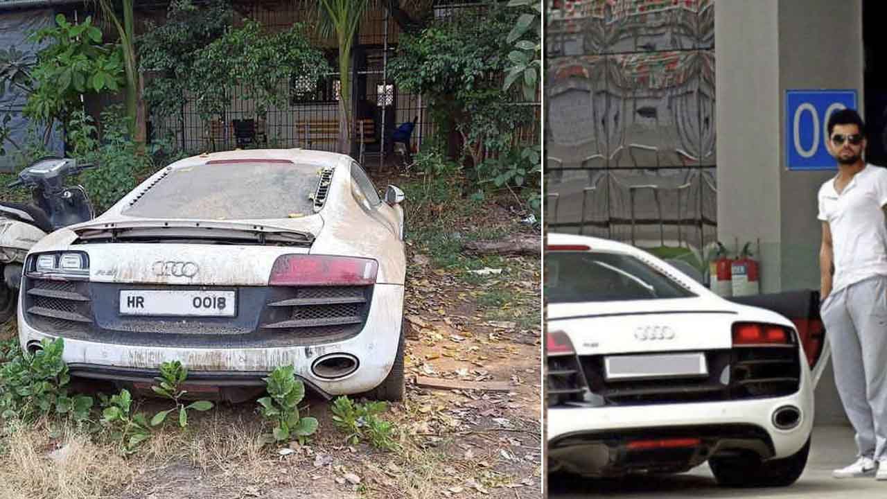 virat kohli audi r8 abandoned