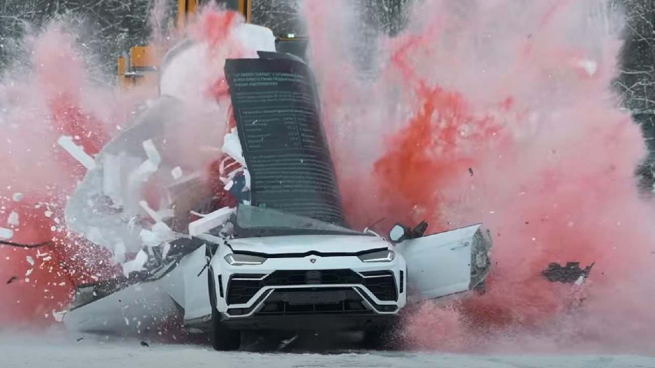 r Destroys Lamborghini Urus to Market his Energy Drink