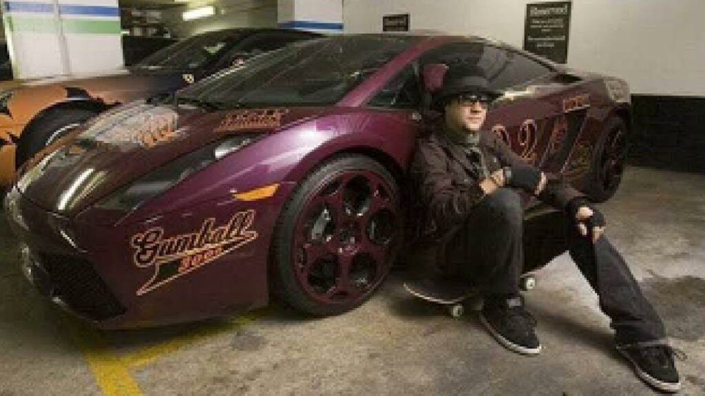 Bam Margera with His Lamborghini Gallardo