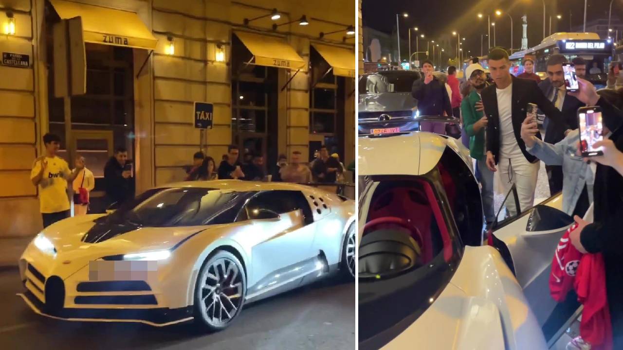 Cristiano Ronaldo Seen in His £8.8million Bugatti Centodieci