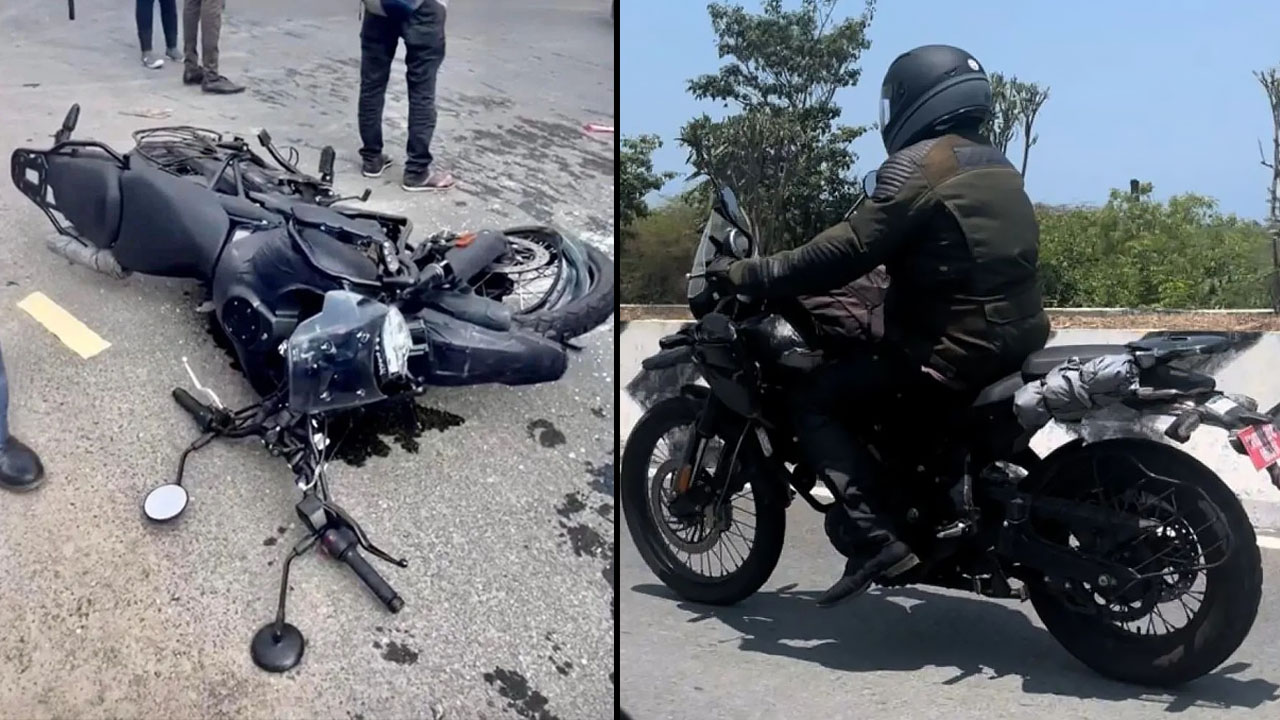 First Royal Enfield Himalayan 450 Crashes During testing