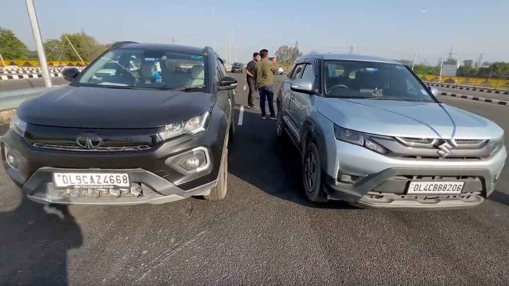 Maruti Brezza Vs Tata Nexon Drag Race Who is the Winner