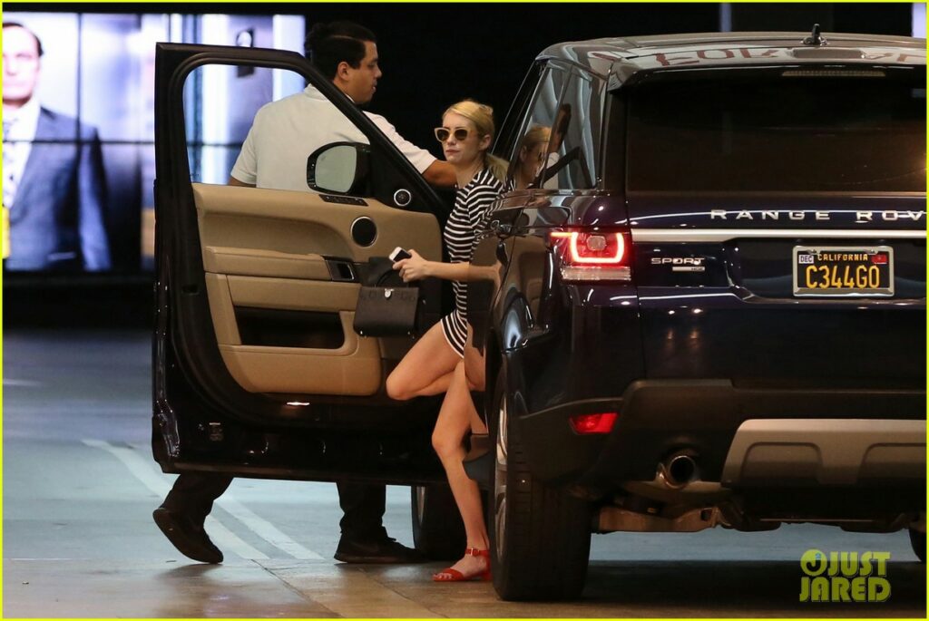 Emma Roberts with her Range Rover