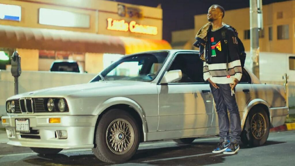 Frank Ocean with his BMW M3 E30
