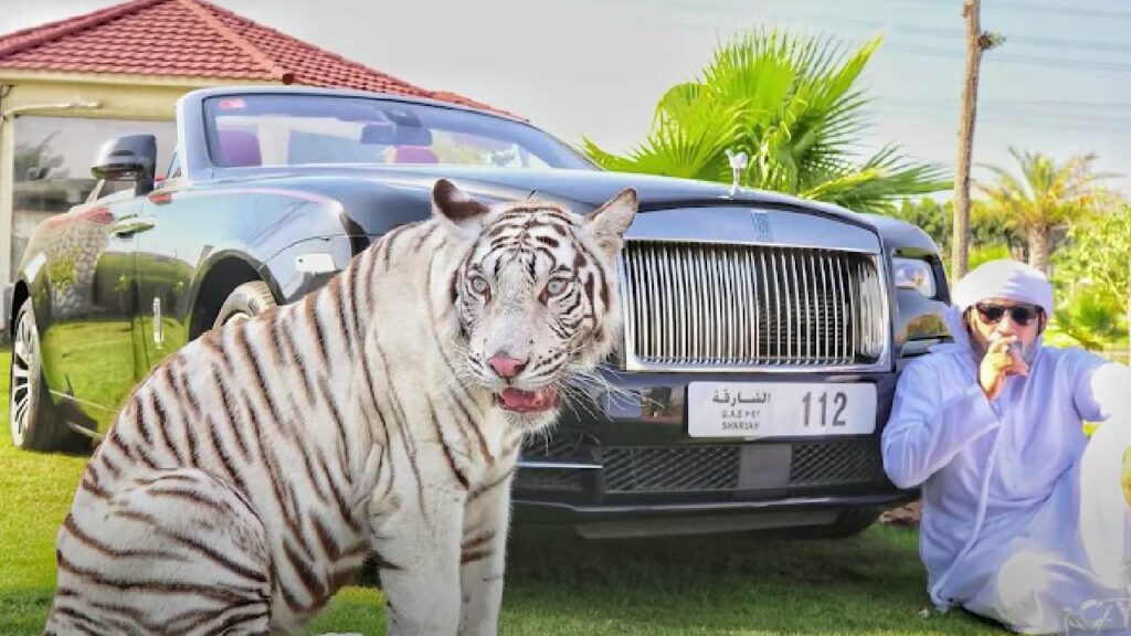 Humaid Albuqqaish with his Rolls Roycce Dawn