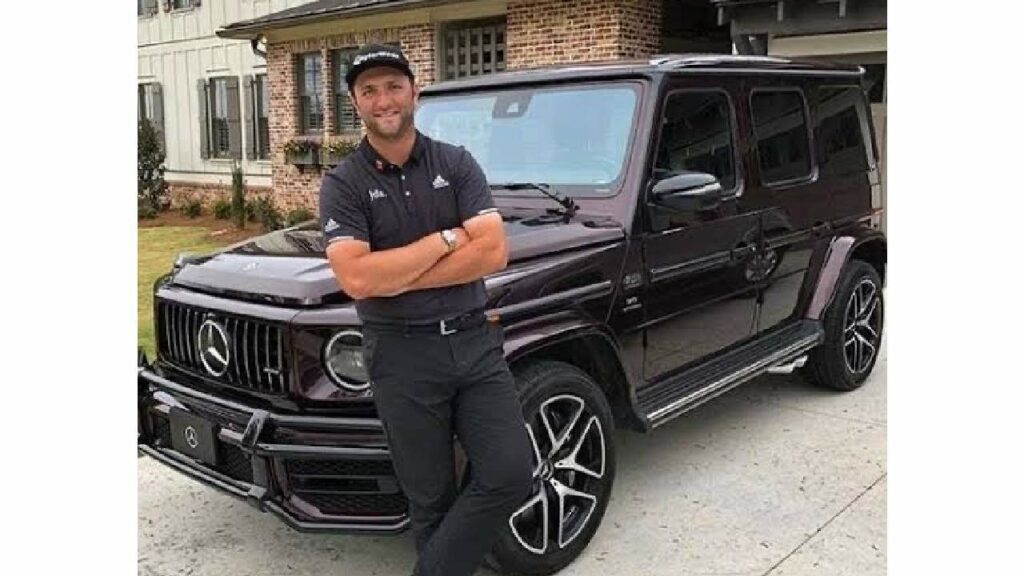 Jon Rahm with His Mercedes G63 Amg