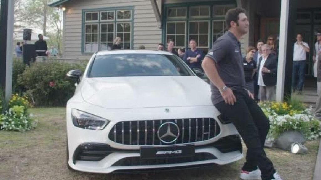 Jon Rahm with His Mercedes Sls Amg