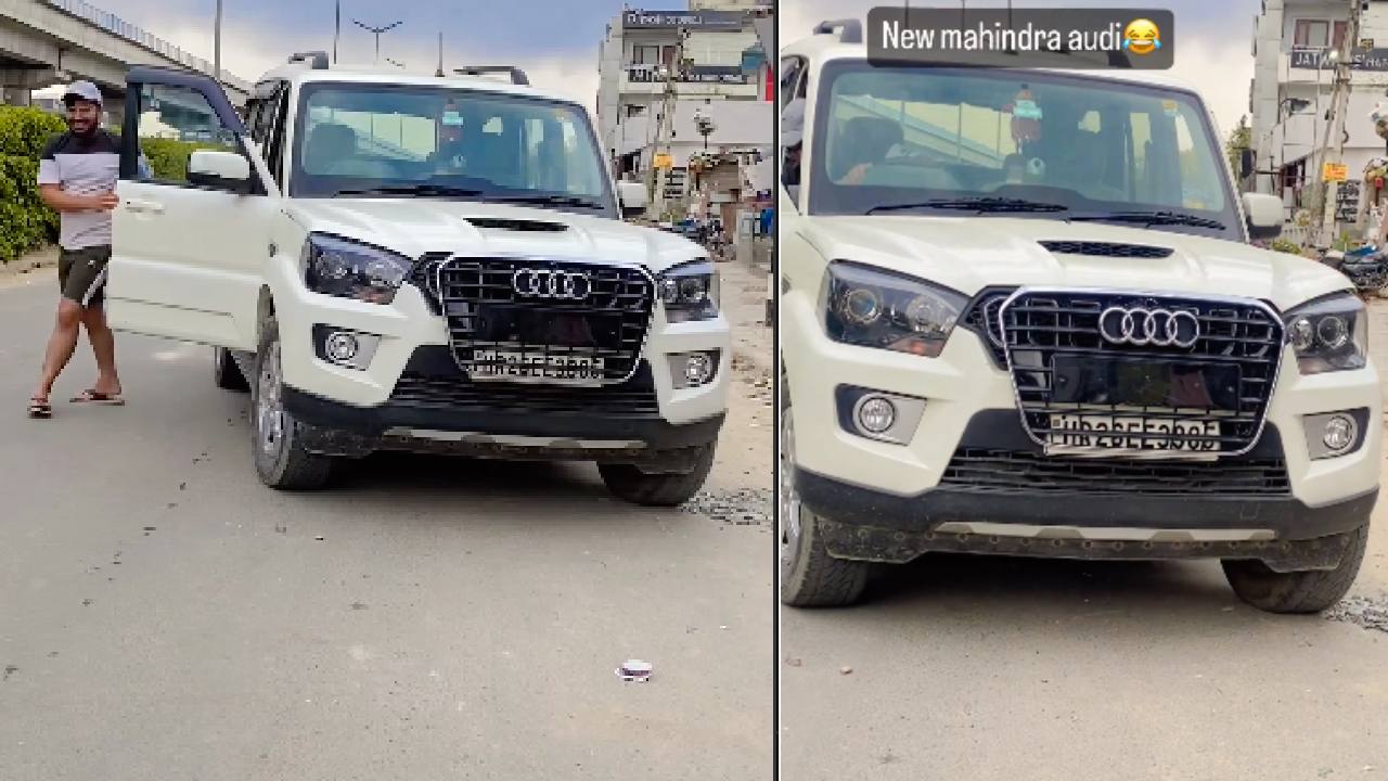 Mahindra Scorpio with Audi Logo and Grille