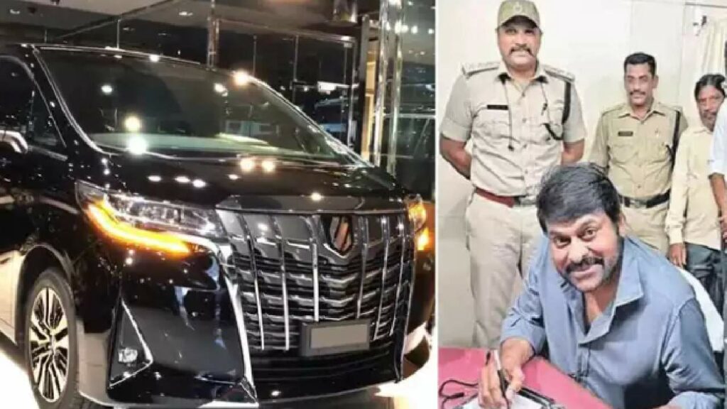 Megastar Chiranjeevi with Toyota Vellfire