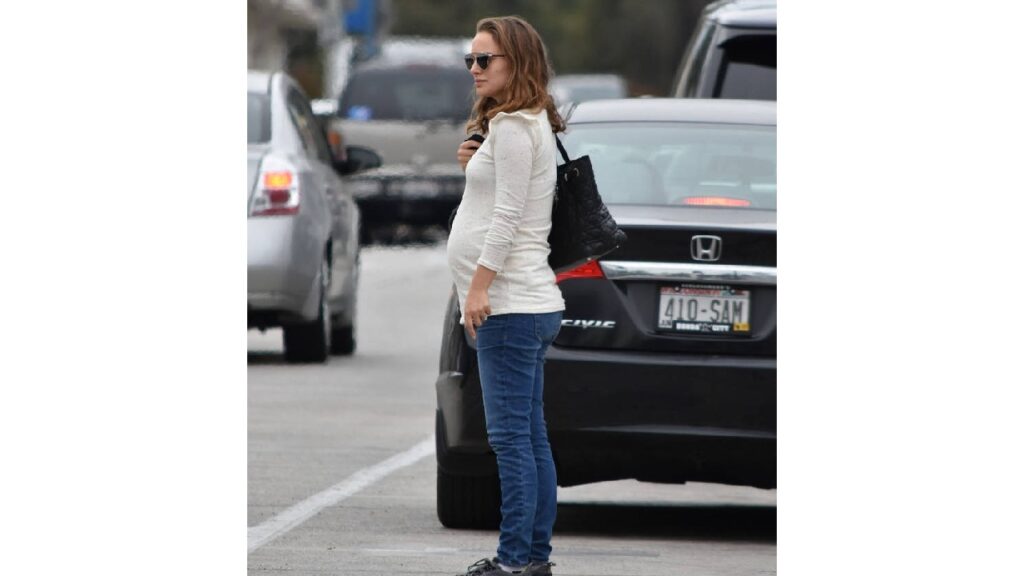 Natalie Portman with her Honda Civic