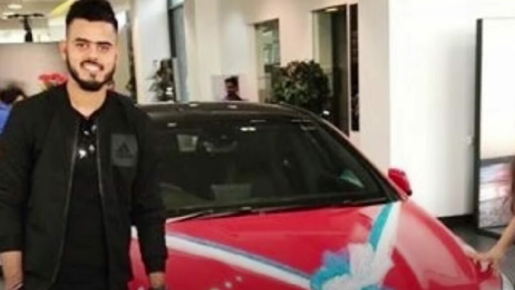 Nitish Rana with Mercedes Cla