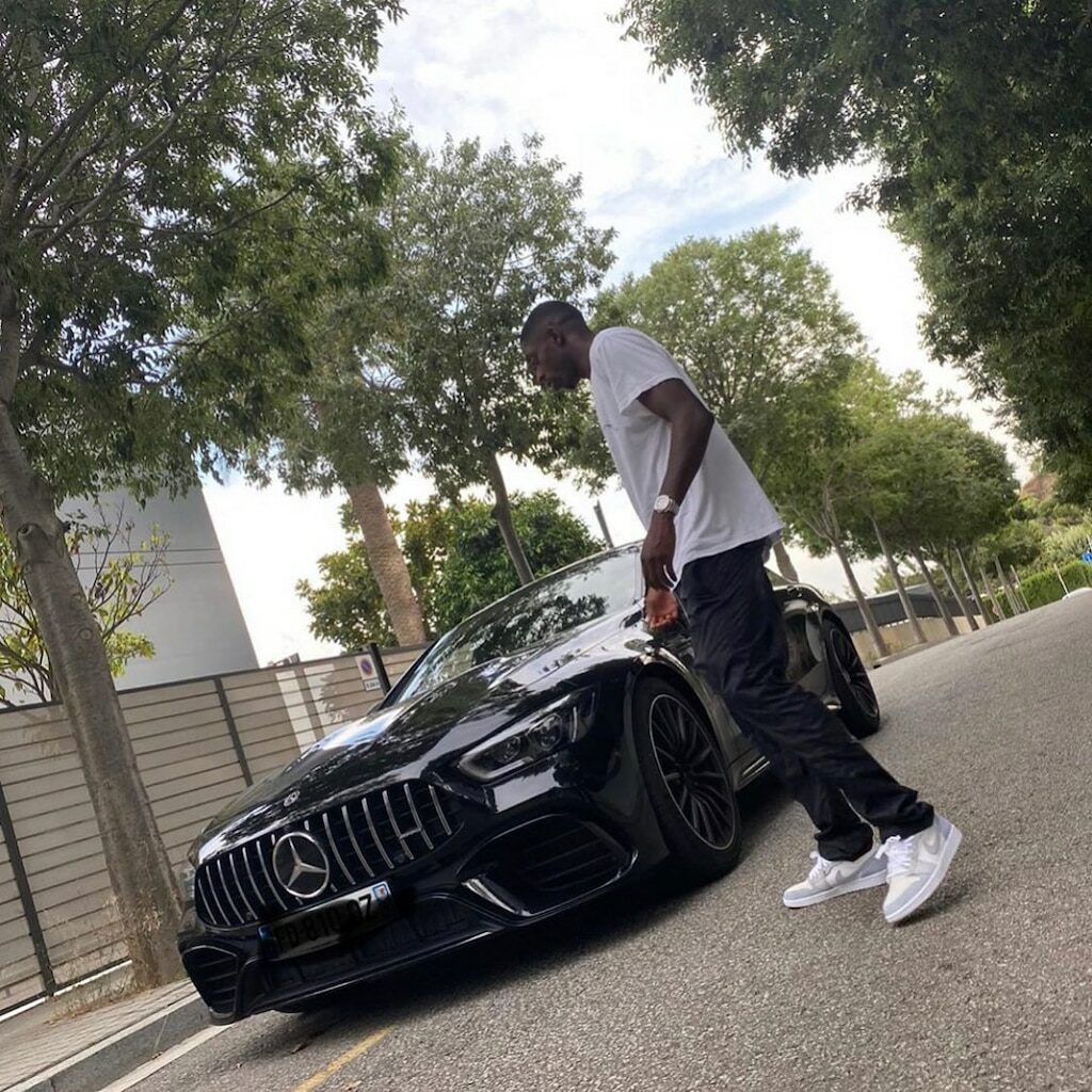 Ousmane Dembele with Mercedes AMG S63