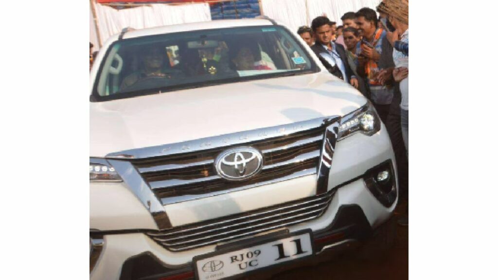 Raja Bhaiya with his Toyota Fortuner