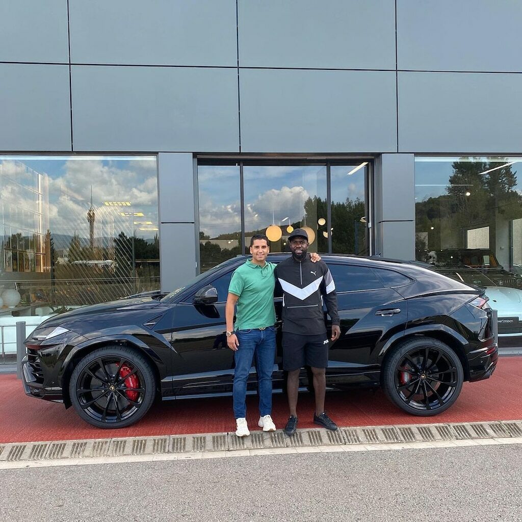 Samuel Umtiti with Lamborghini Urus