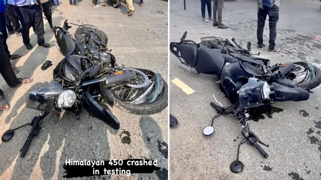 First Royal Enfield Himalayan 450 Crashes During Testing