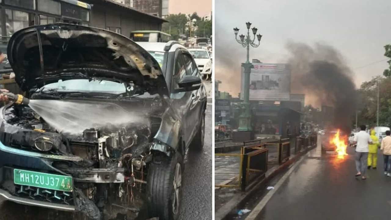 tata nexon ev fire pune