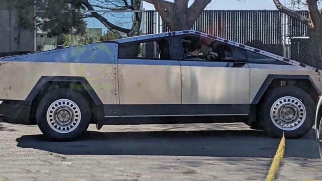 Tesla Cybertruck Seen with Steel Wheels What’s Happening? » Car Blog