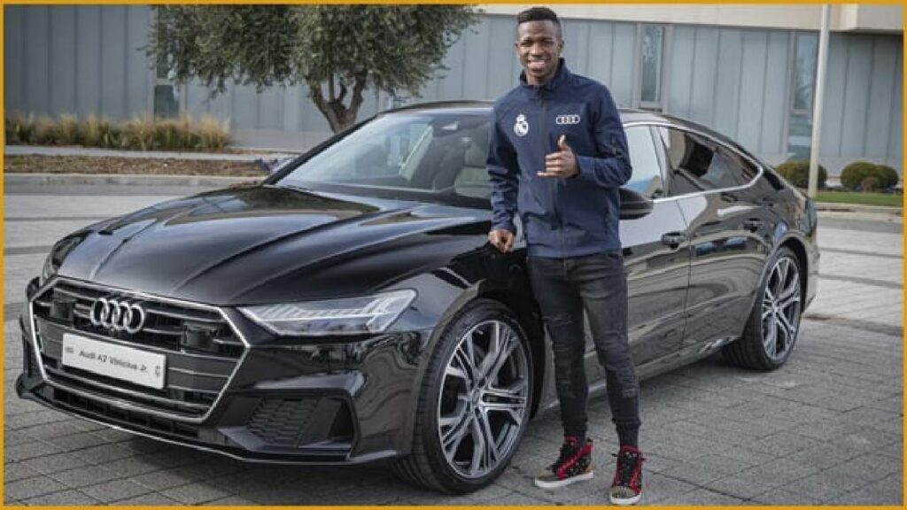 Vinicius Jr with His Audi A7