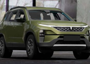 2023 tata safari facelift-front-three-quarters