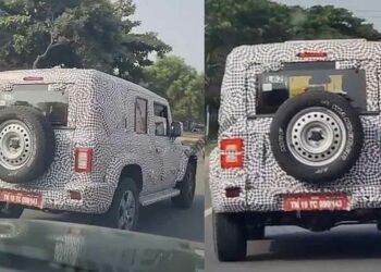 5-door Mahindra Thar spy images