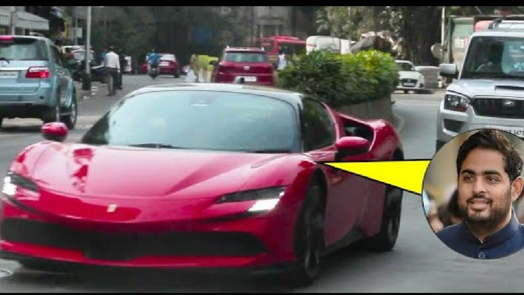 Akash Ambani in Ferrari Sf90