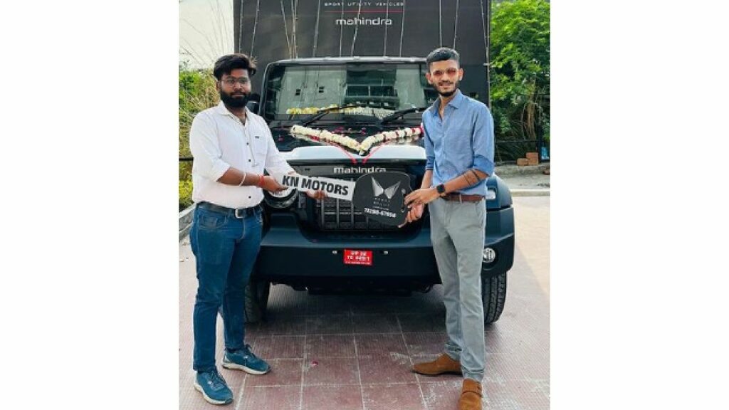 Anurag Dwivedi with His Mahindra Thar