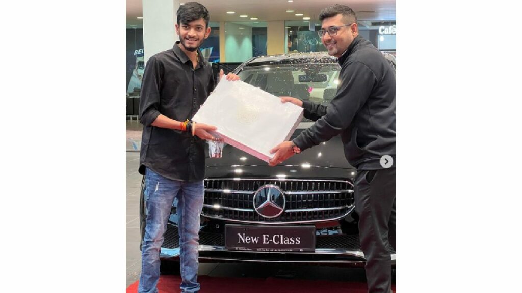 Anurag Dwivedi with His Mercedes benz E class