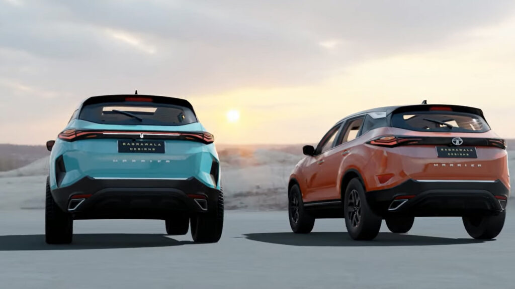 Tata Harrier SUV Facelift Spotted In New Video