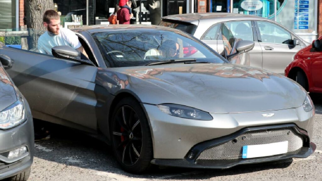 David de Gea with his Aston Martin Vantage