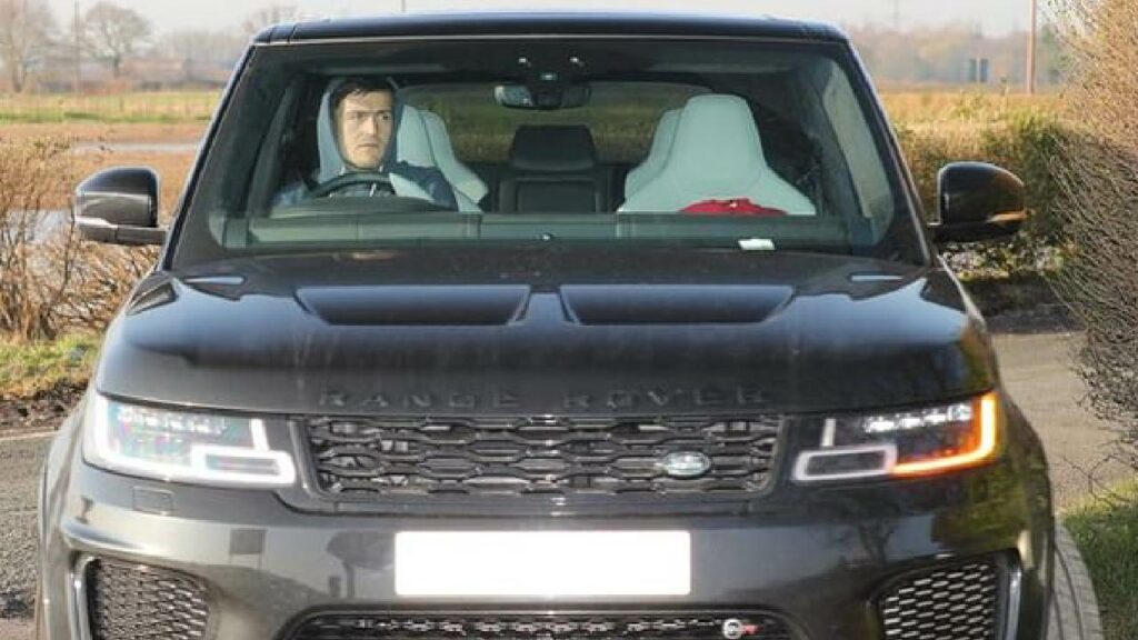 Declan Rice with His Range Rover Sport