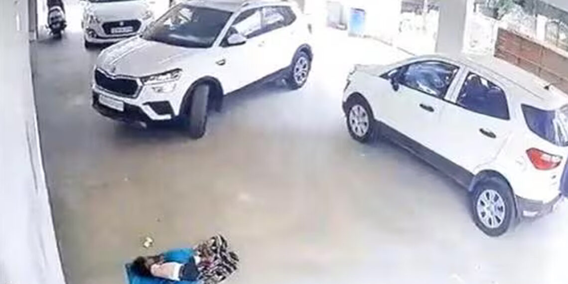 3-year Old Sleeping Girl Ran Over By SUV in HyderabadParking Area