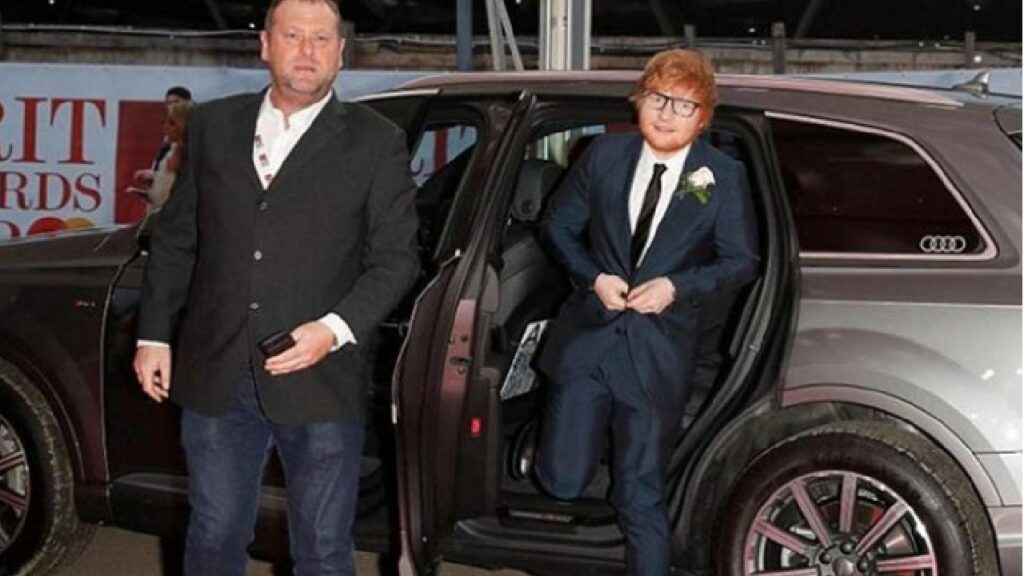 Ed Sheeran with His Audi Q7