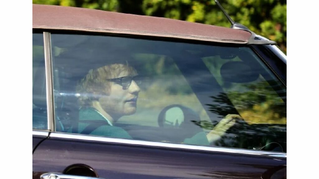 Ed Sheeran with His Mini Cooper S