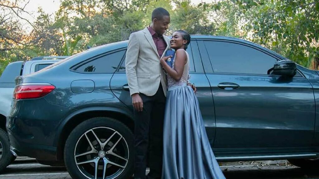 Enock Mwepu with His Mercedes