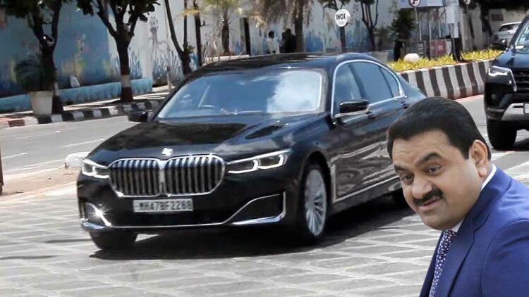 Gautam Adani in Bmw 730ld Dpe Signature