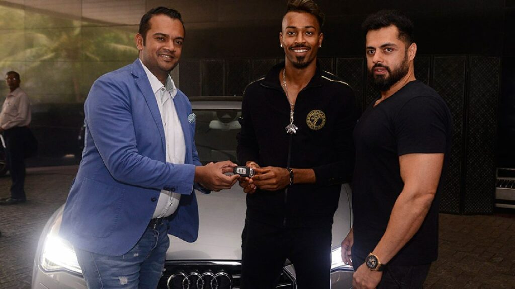 Hardik Pandya with Audi A6