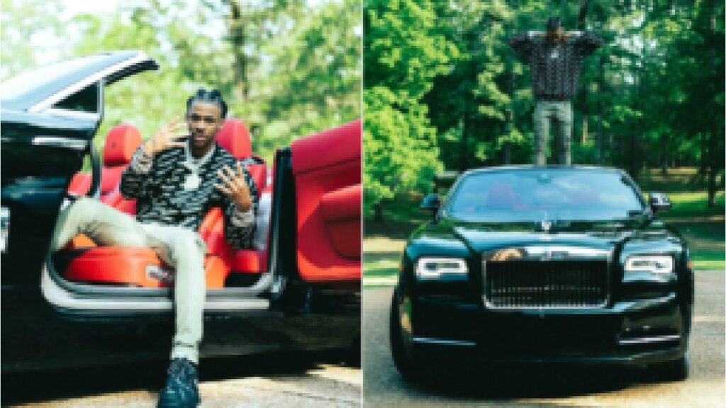 Ja Morant with his Rolls Royce Dawn