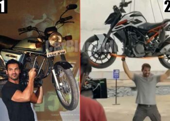 John Abraham lifts motorcycle ktm